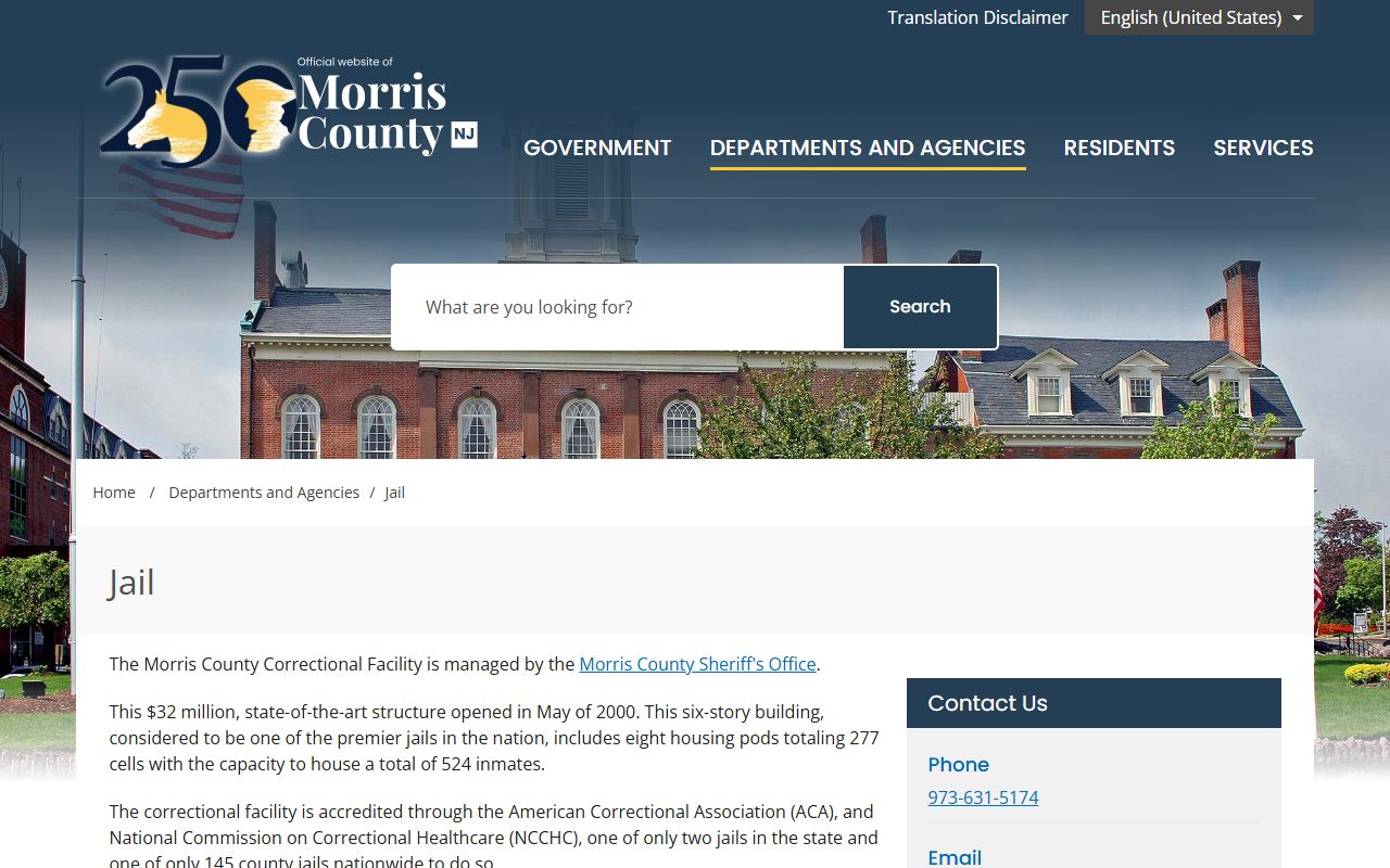 Somerset County released inmates Morris County Correctional Facility overview